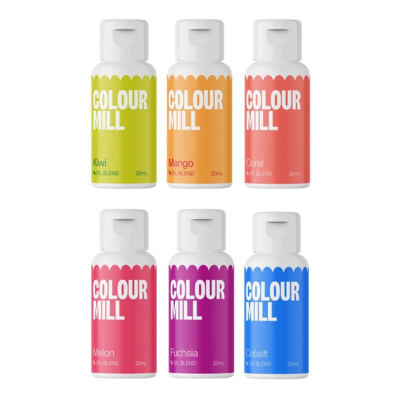 Tropical Colours - Gift Set of 6 Oil Based Colouring