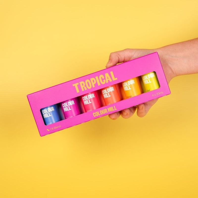 Tropical Colours - Gift Set of 6 Oil Based Colouring
