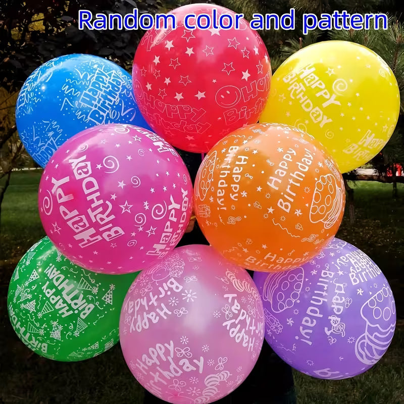 12" Random Colours Latex Balloons (Pack of 6)
