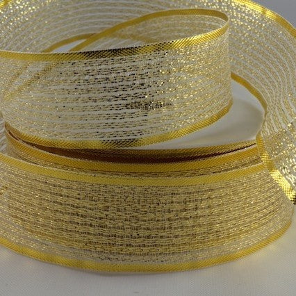 25mm Lurex Gold Ribbon 5 Metres