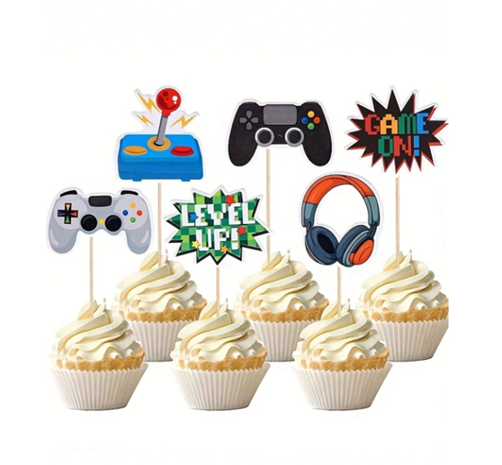 Gaming Cupcake Toppers 6pk