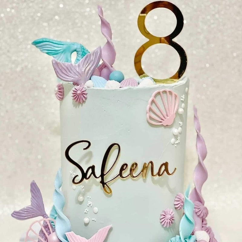 Card Cake Charm - Name & Charm or Number