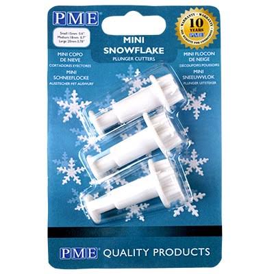 PME Mini Snowflake Plunger Cutter - 3 Set