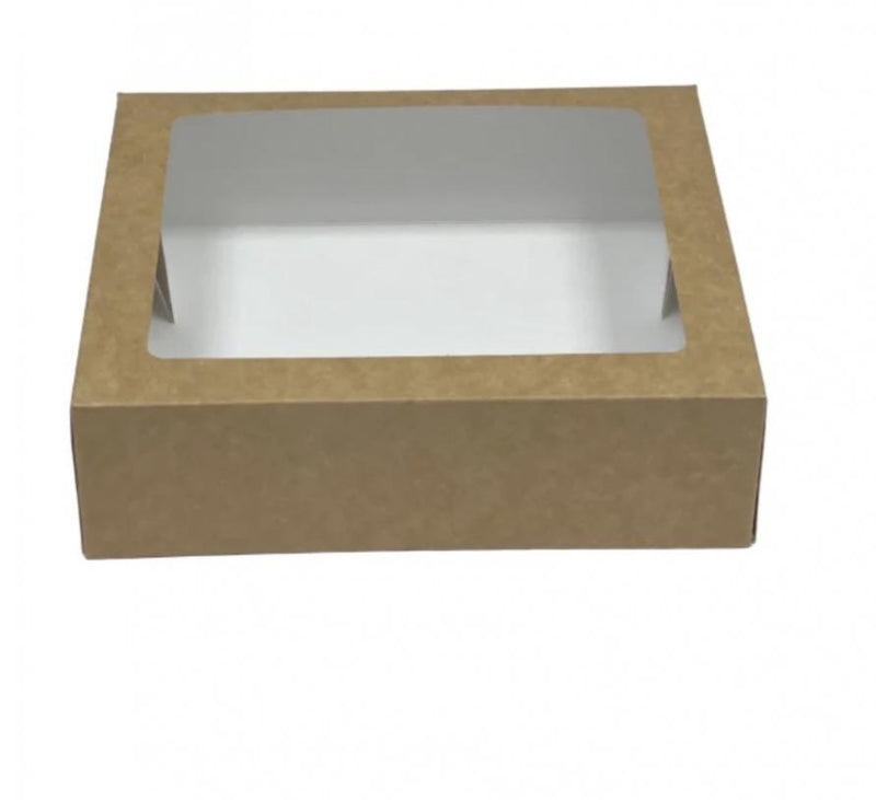 Kraft Brown Box With Window 200 x 165mm x 60mm