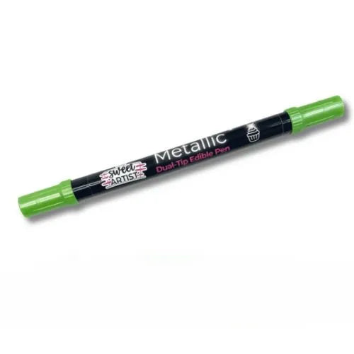 Sweet Artist Metallic Dual-Tip Edible Pen - Leaf Green