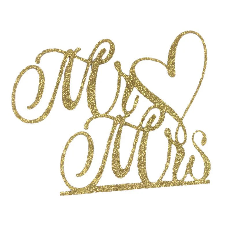 Custom Card Wedding Toppers Glitter Card