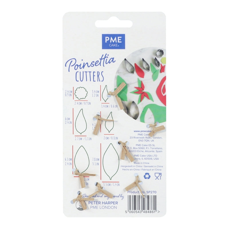 PME Stainless Steel Poinsettia Cutter x 6