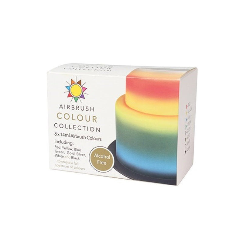 Sugarflair Airbrush Colours Multipack - Pack of 8 Alcohol Free