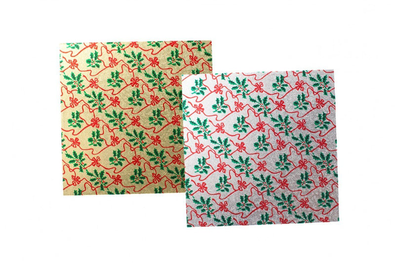 8'' Xmas Square Turn Edge Cake Cards 3mm