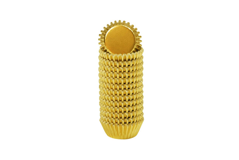 Professional Foil Petit Four Cases - Gold 200pk