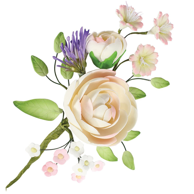 Ranunculus Flower With Purple Spray Mixed 145mm