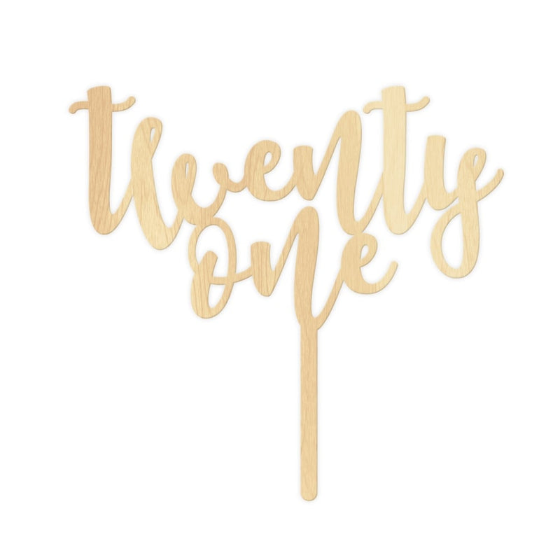 Twenty One Acrylic/Wood Topper