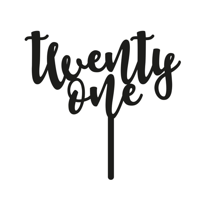 Twenty One Acrylic/Wood Topper