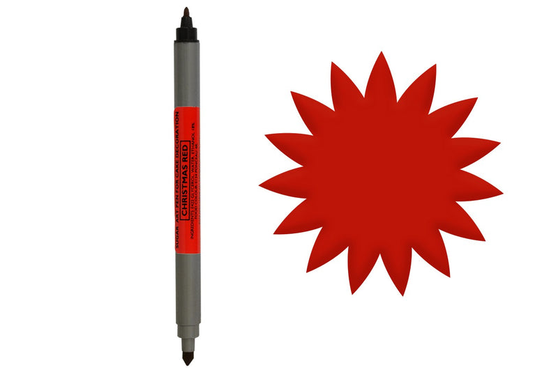 Sugar Art Double Ended Pen - Christmas Red