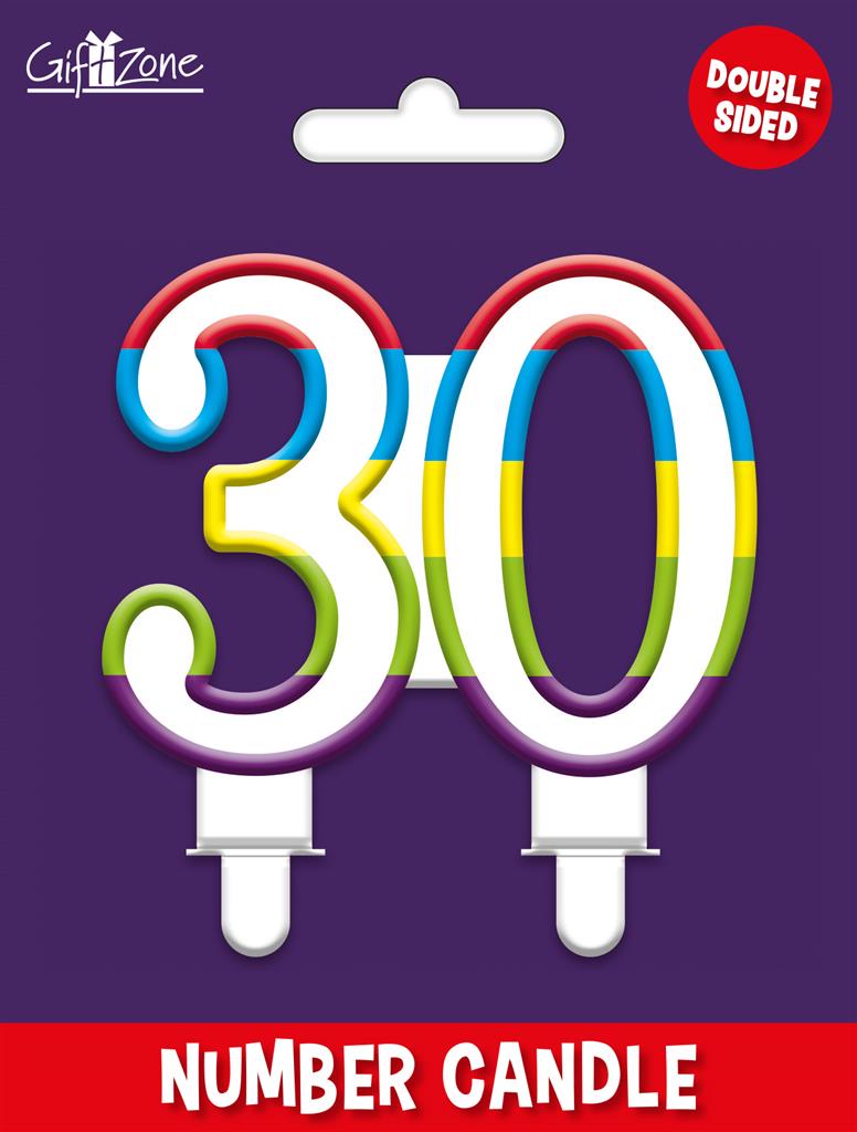 Milestone Number Candles 18-80