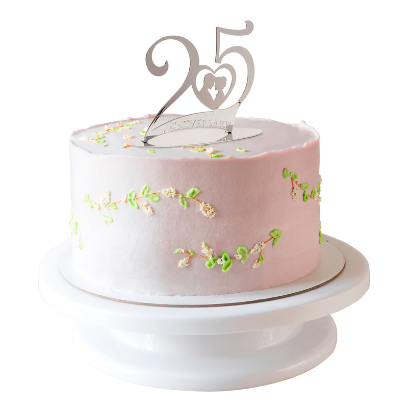 Metal 25th Anniversary Topper 8" x 6.3"