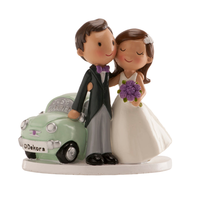 Just Married Car Couple 12cm