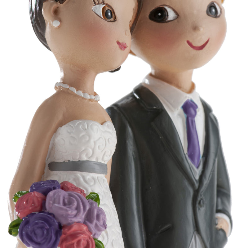 Wedding Couple & Dog 16cm