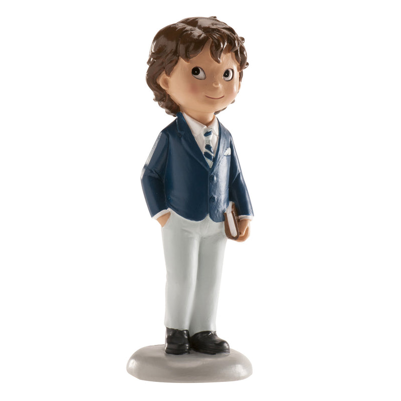 Dekora Resin Communion Boy - Blue Suit  5.4"