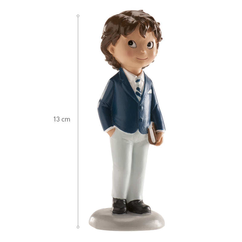 Dekora Resin Communion Boy - Blue Suit  5.4"