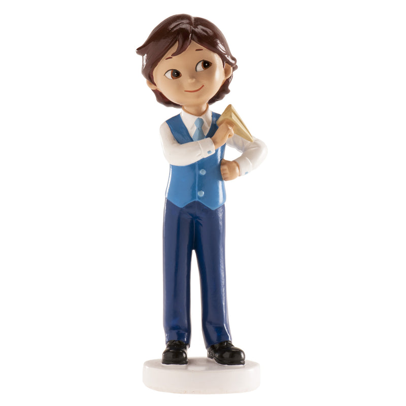 Dekora Resin Communion Boy With Plane 5.4"