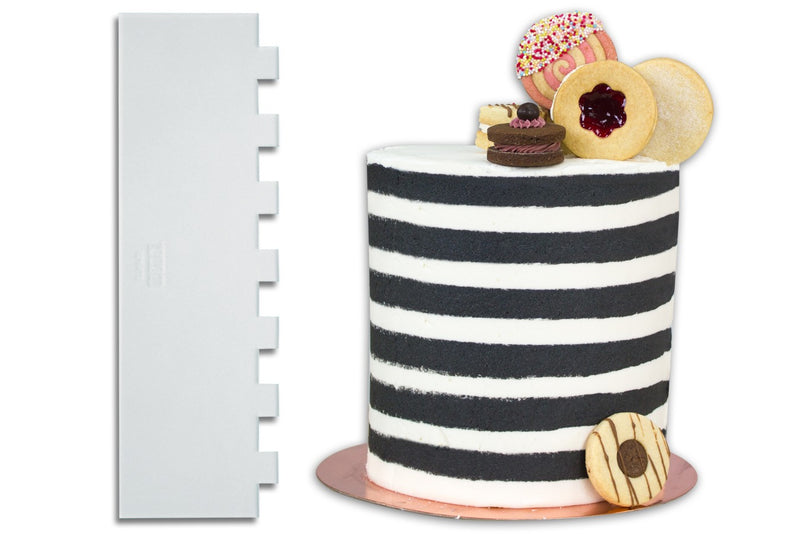 PME Tall Patterned Edge Side Scraper - Stripes