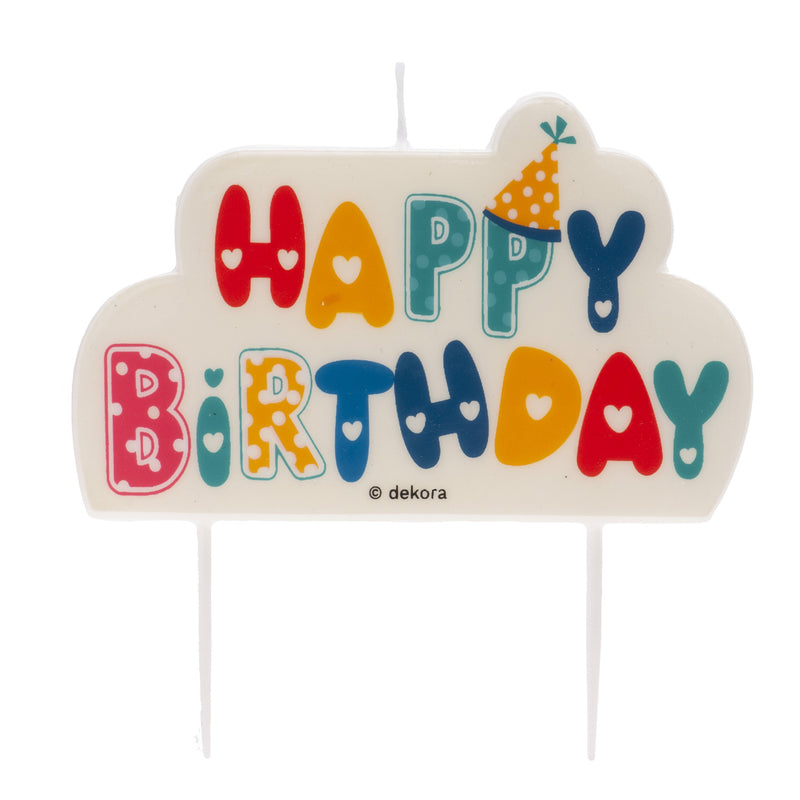 Happy Birthday Candle 10cm x 6cm