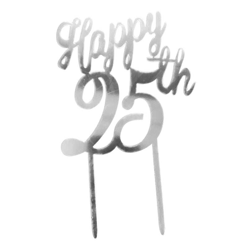Acrylic 25th Anniversary Topper 5x205x130mm