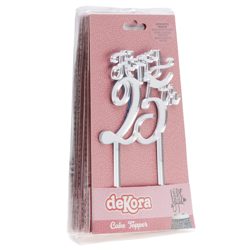 Acrylic 25th Anniversary Topper 5x205x130mm