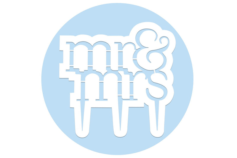 PME : Cake Topper Cutter - Mr & Mrs - Modern