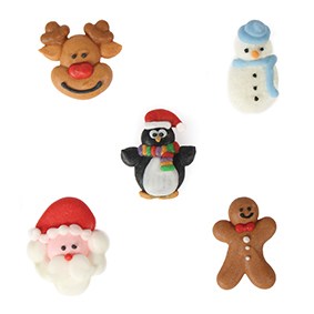 Edible Christmas Friends Sugar Pipings x 200