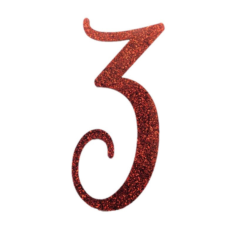 Single Number Toppers 4" x 2"