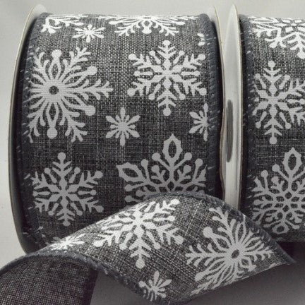Silver Wired Chilly White Snowflake Design 38mm 10Mtrs