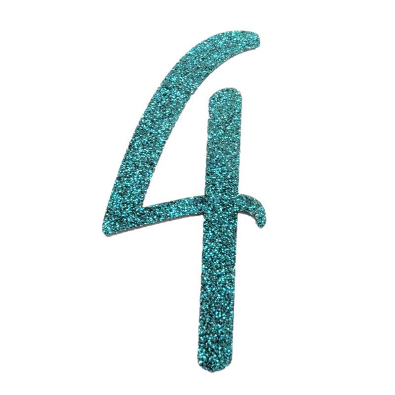 Single Number Toppers 4" x 2"