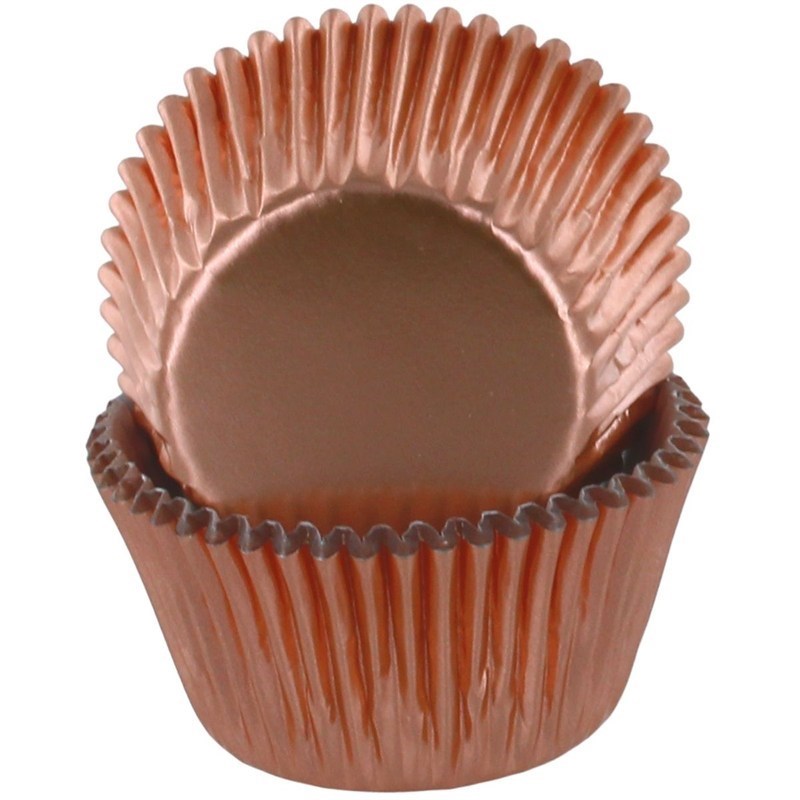 BWL - Rose Gold Foil Baking Cases - 50 Pack
