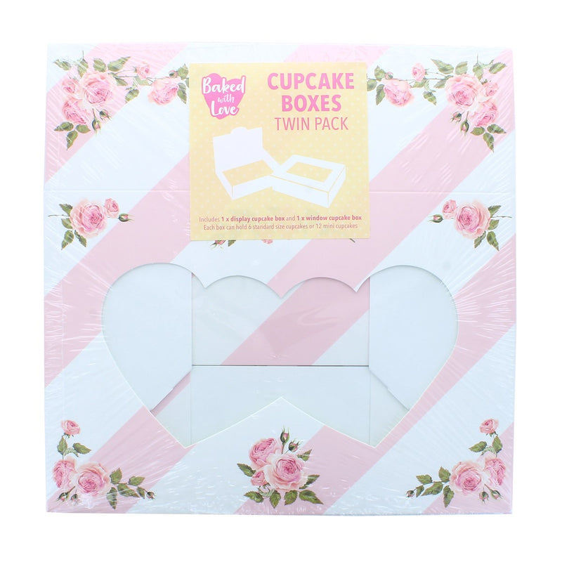 6 Full/Mini 12 Insert Cupcake Box - Afternoon Tea Twin Pack