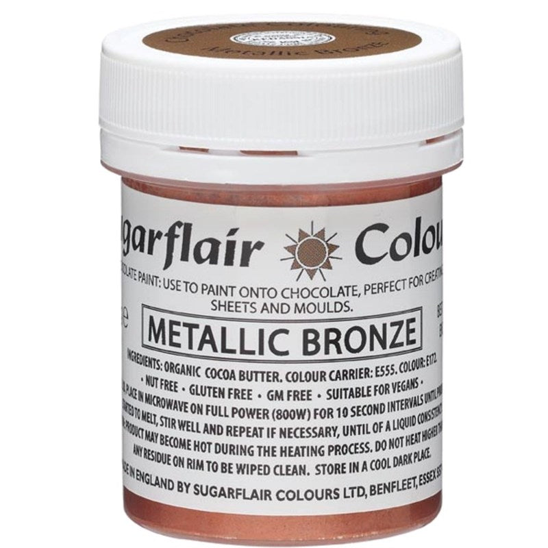 Sugarflair Chocolate Colouring Paint Bronze 35g