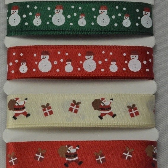15mm Assortment Merry Christmas Ribbon 4 x 2 Mtr
