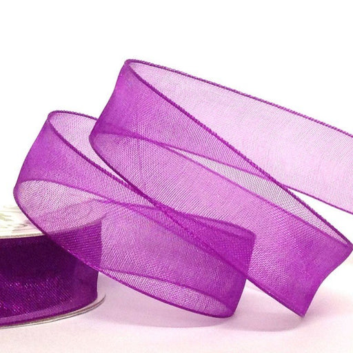 15mm Organza Purple 10 Metre roll - Bakeworld.ie