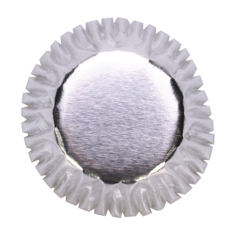 28mm Silver Foil Mini Baking Cases x 60 - Bakeworld.ie