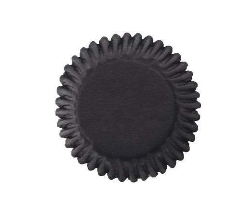Black Plain Printed Baking Cases 50pk - Bakeworld.ie