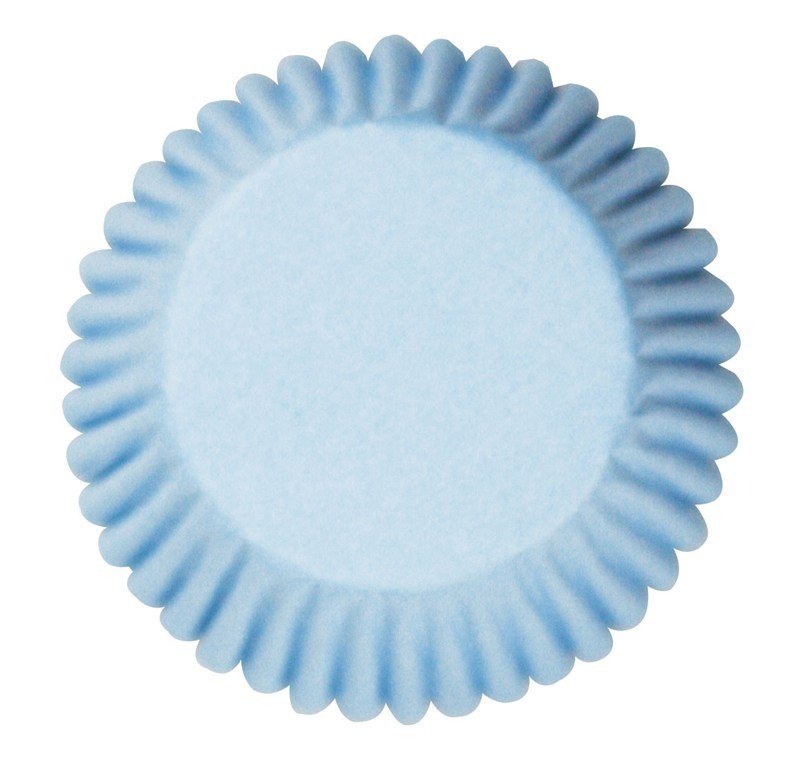 Baby Blue Plain Printed Baking Cases - Bakeworld.ie