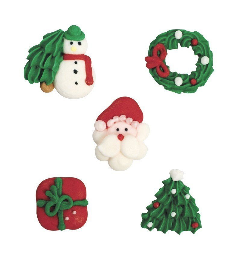 Assorted Christmas Pipings 25pk - Bakeworld.ie