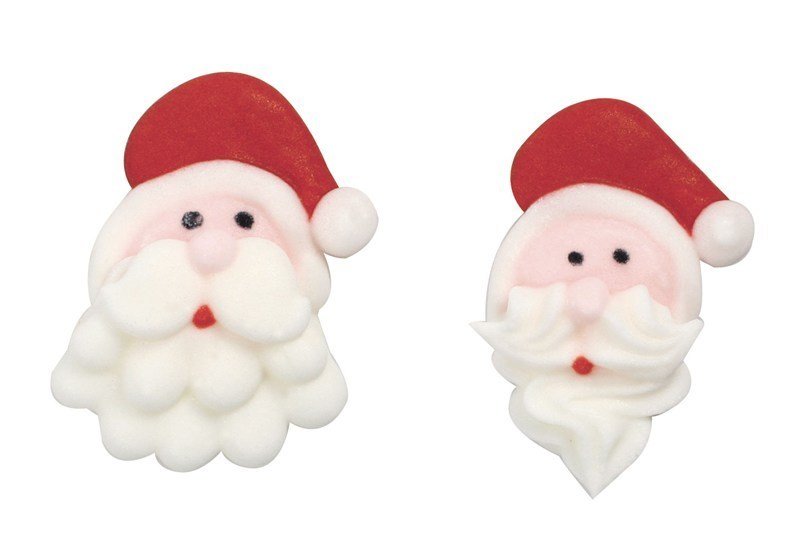 Edible Santa Sugar Pipings x 12