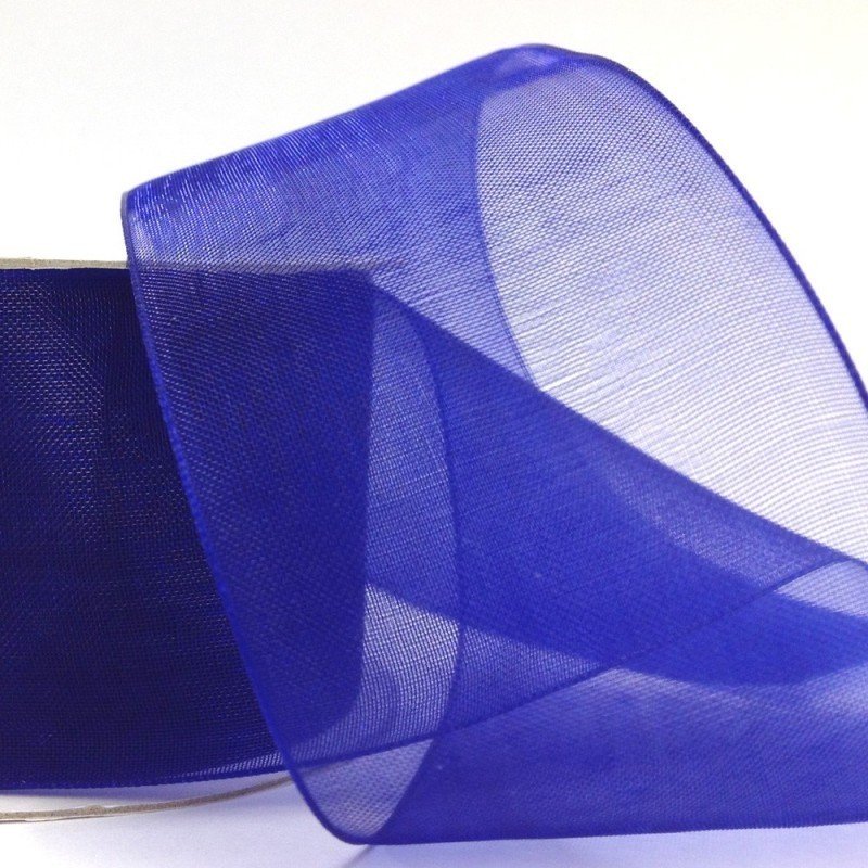 38mm Organza Deep Blue 6 Metre roll - Bakeworld.ie