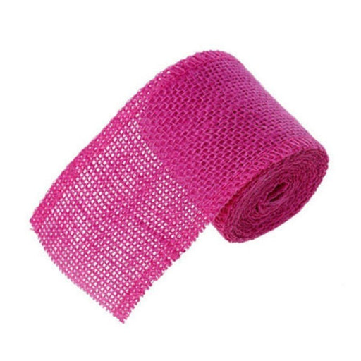 60mm Hessian Jute Fuchsia Pink x 2.0m - Bakeworld.ie