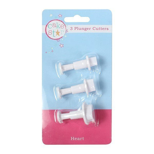 Cake Star Plunger Cutter Heart 3 piece - Bakeworld.ie