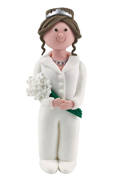 Claydough Brunette Haired Bride 120mm - Bakeworld.ie