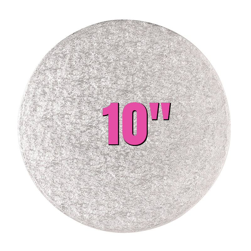 10" Round Silver Cake Drums - Bakeworld.ie