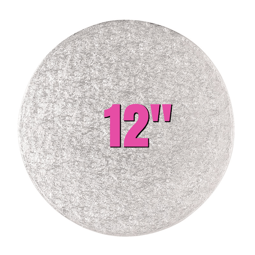 12" Round Silver Cake Drums - Bakeworld.ie